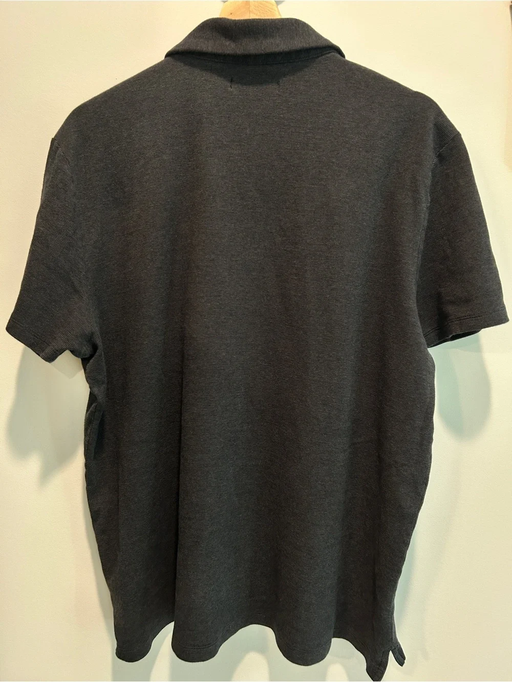 Banana Republic Men’s XXL Dark Charcoal Textured Polo Shirt